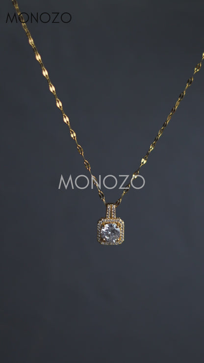 Lucky Square Diamond Chain Necklace