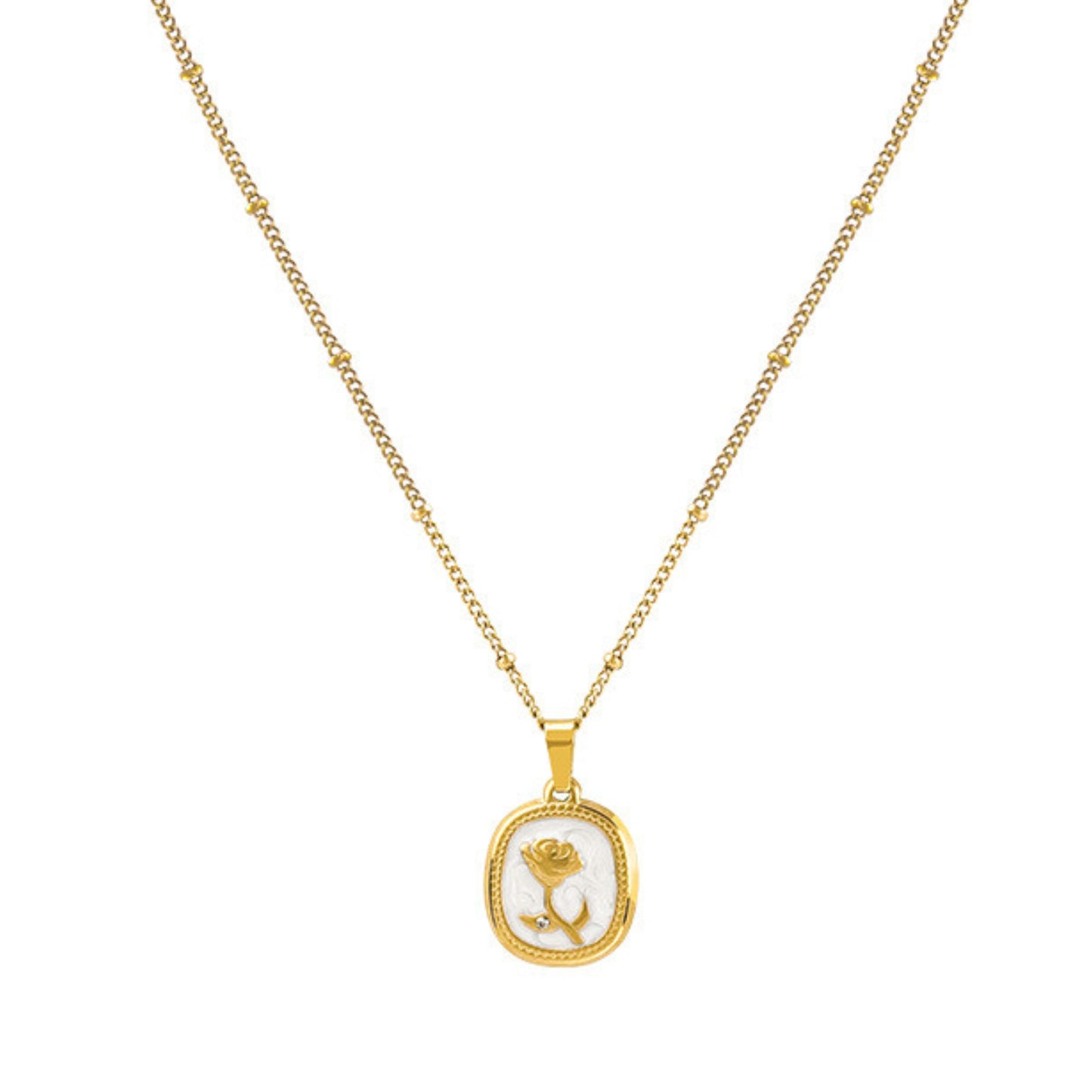 MONOZO pendant necklace chain for women girls Love anti tarnish stainless steel 18k gold plated stylish Neck Chain | Modern Design | Birthday Anniversary Gift Valentine Accessorie