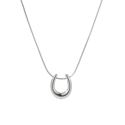 U Initial Pendant Necklace (Gold/Silver)